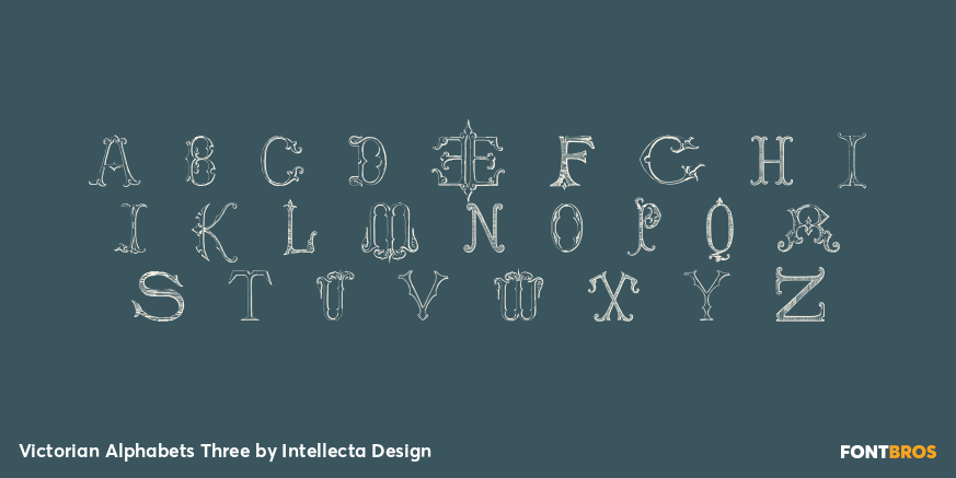 Victorian Alphabets Three Font Poster #2