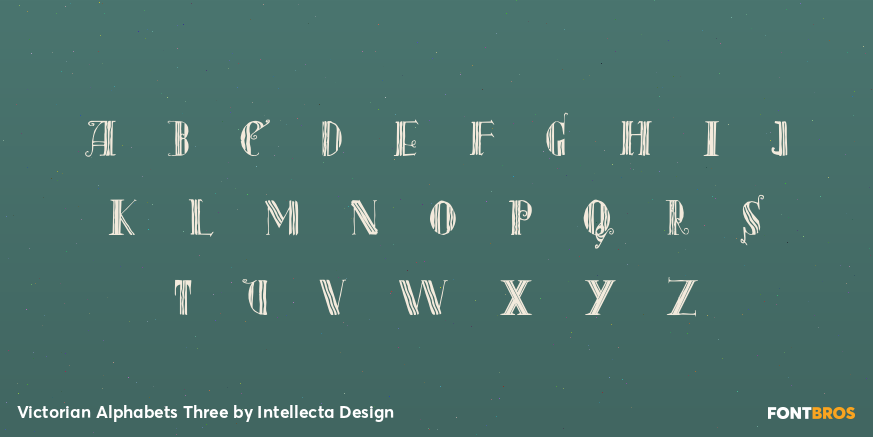 Victorian Alphabets Three Font Poster #3