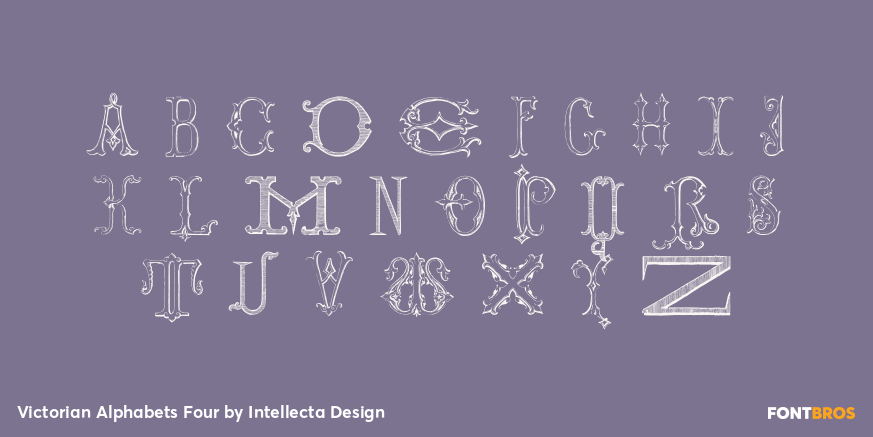 Victorian Alphabets Four Font Poster #2