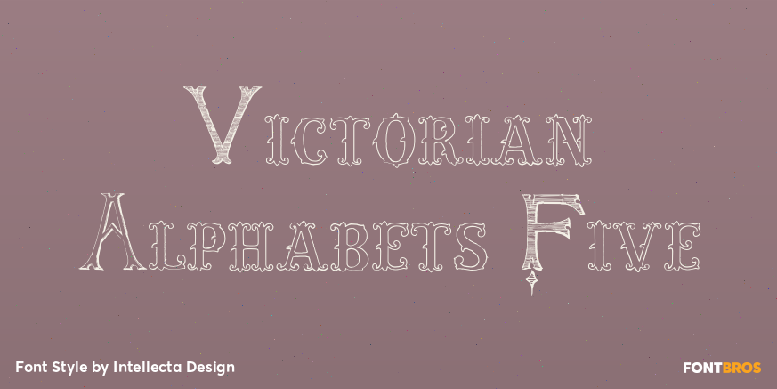 Victorian Alphabets Five Poster