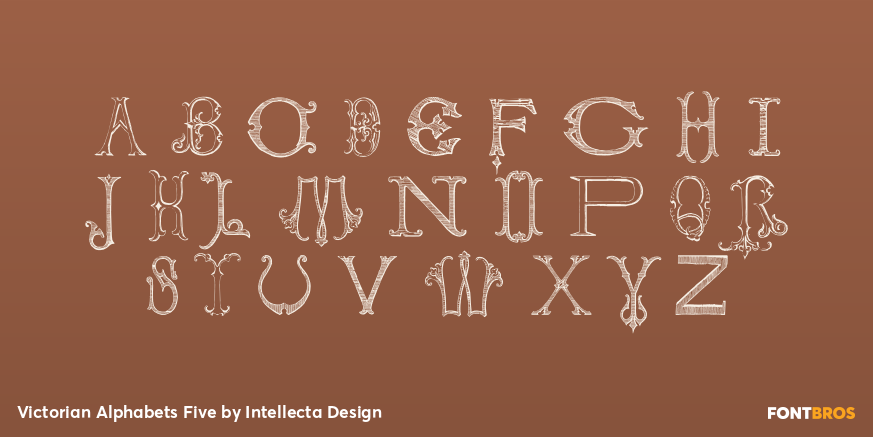 Victorian Alphabets Five Font Poster #2