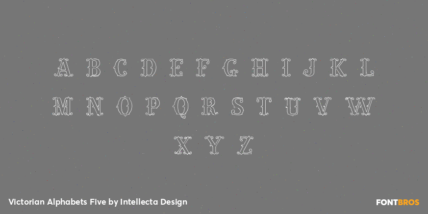 Victorian Alphabets Five Font Poster #3