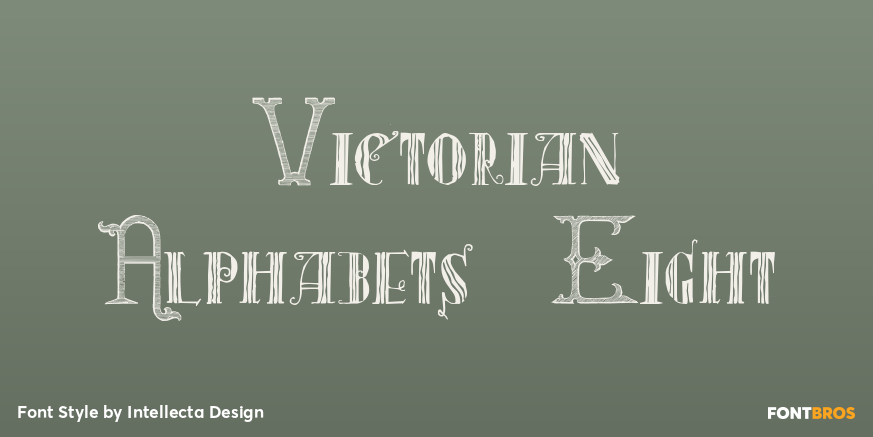 Victorian Alphabets Eight Poster