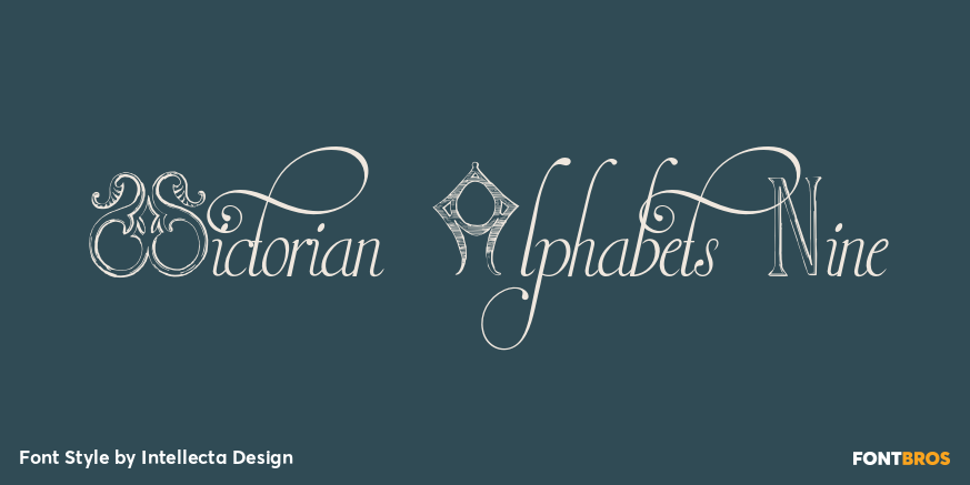 Victorian Alphabets Nine Poster