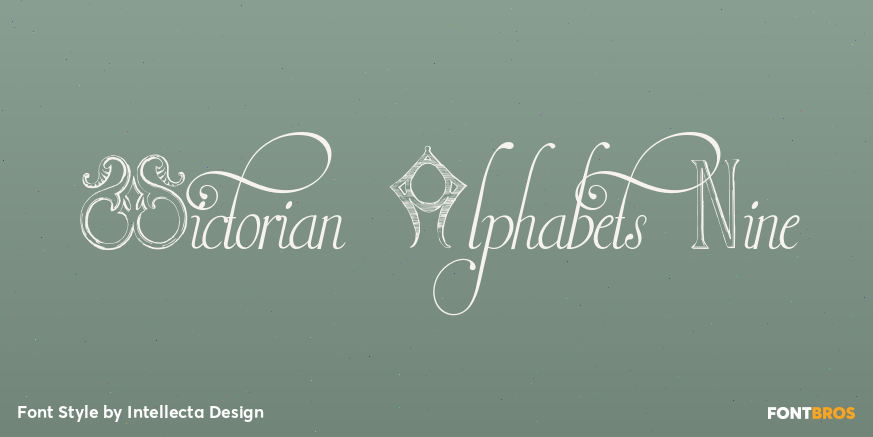 Victorian Alphabets Nine Poster