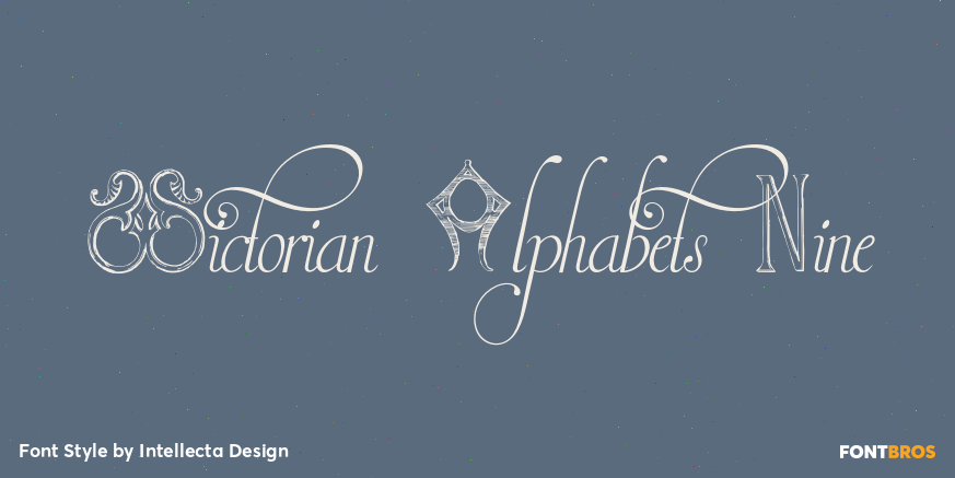 Victorian Alphabets Nine Poster