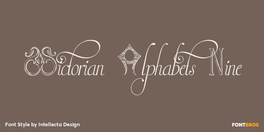 Victorian Alphabets Nine Poster