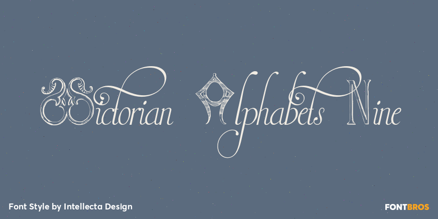 Victorian Alphabets Nine Poster