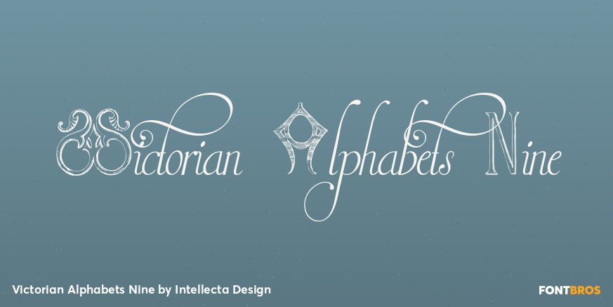 Victorian Alphabets Nine Poster