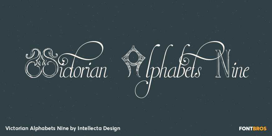 Victorian Alphabets Nine Poster