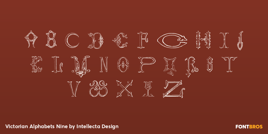 Victorian Alphabets Nine Font Poster #2