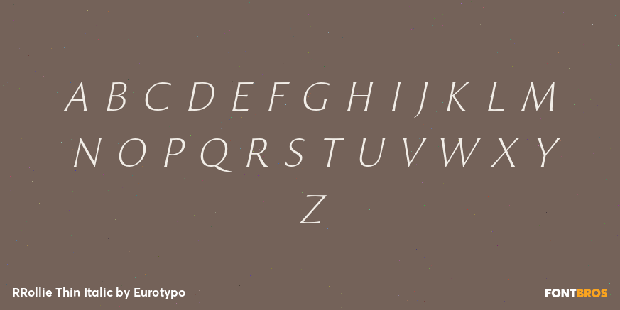 RRollie Thin Italic Font Poster #1