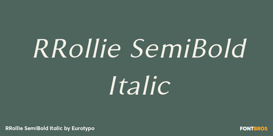 RRollie SemiBold Italic Font Poster #1