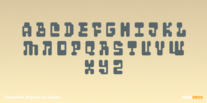 Cyberdelic Regular Font Poster #2
