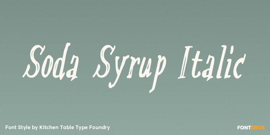 Soda Syrup Italic Poster