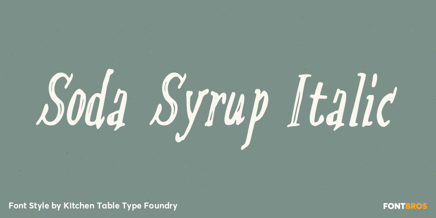 Soda Syrup Italic Poster