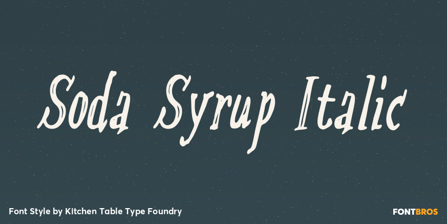 Soda Syrup Italic Poster