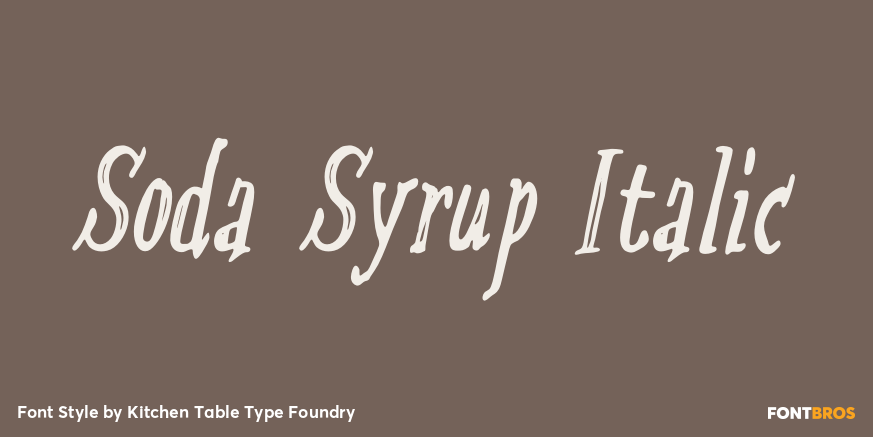 Soda Syrup Italic Poster