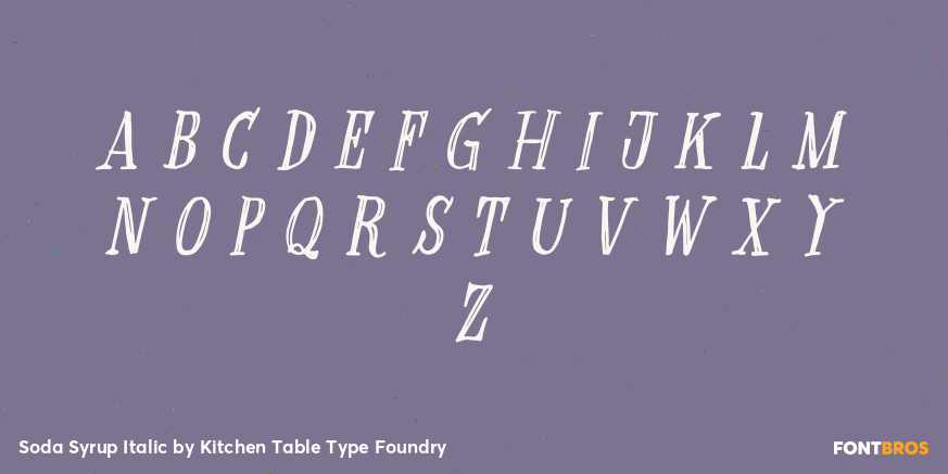 Soda Syrup Italic Font Poster #1