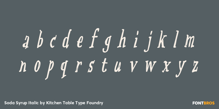 Soda Syrup Italic Font Poster #1