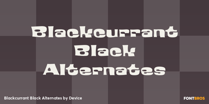 Blackcurrant Black Alternates Font Poster #1