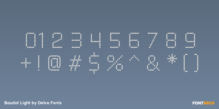 Baudot Light Font Poster #1