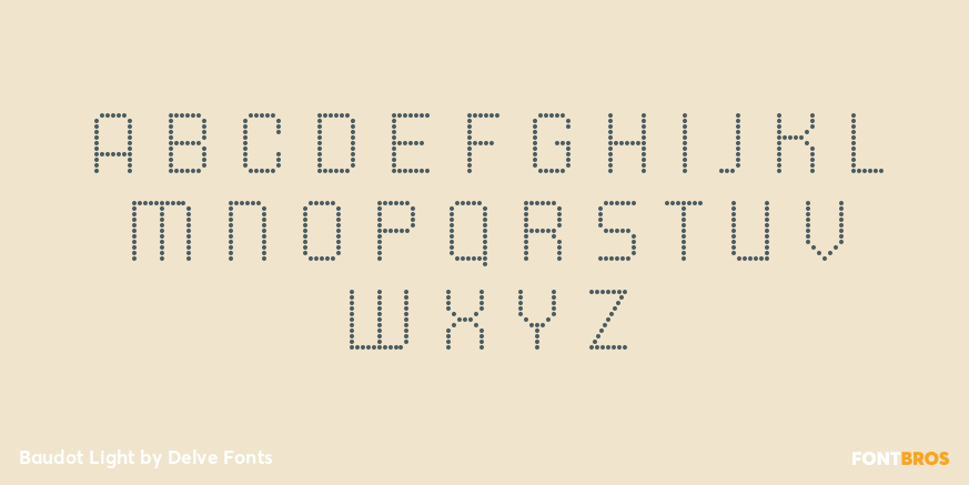 Baudot Light Font Poster #1
