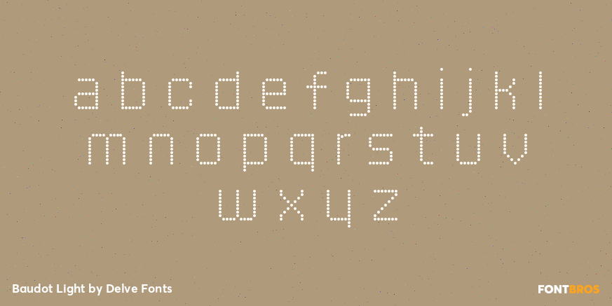 Baudot Light Font Poster #1