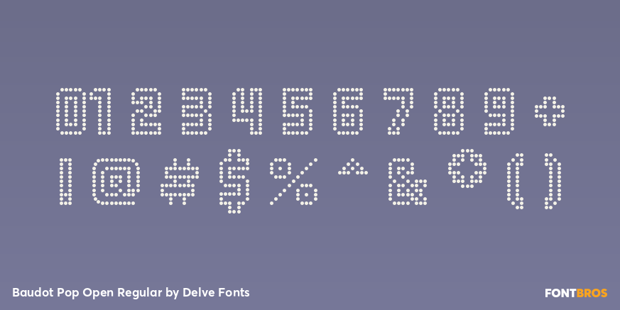 Baudot Pop Open Regular Font Poster #1