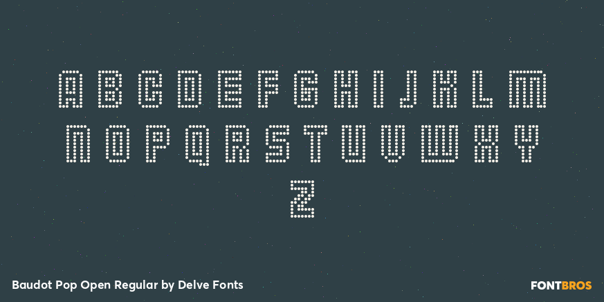Baudot Pop Open Regular Font Poster #2
