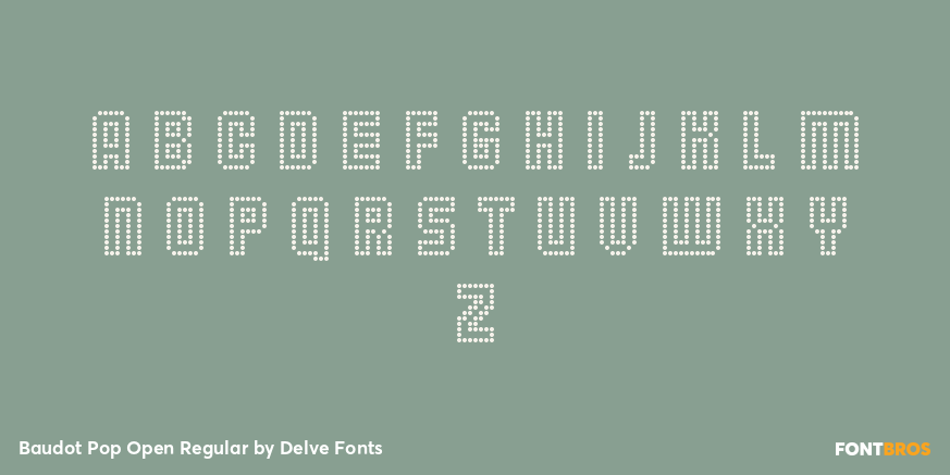 Baudot Pop Open Regular Font Poster #1