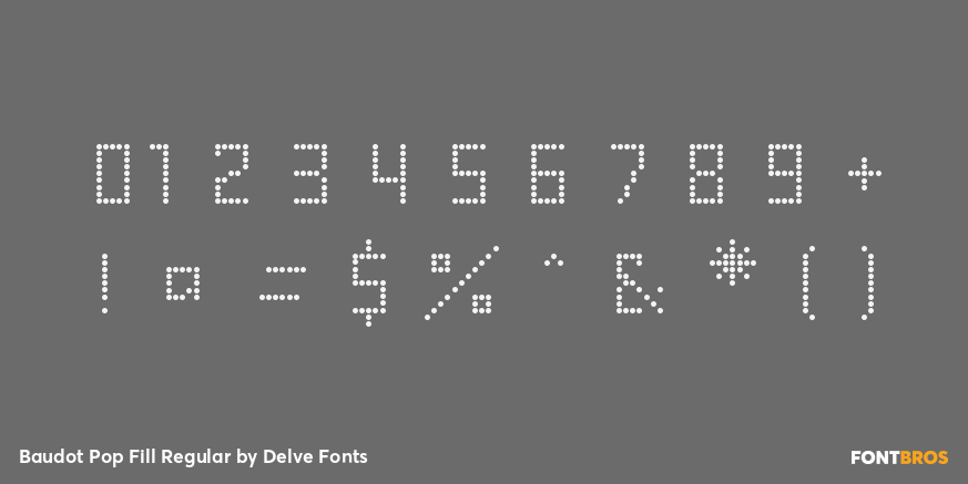 Baudot Pop Fill Regular Font Poster #1