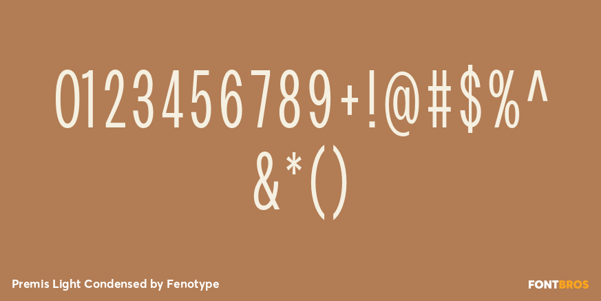 Premis Light Condensed Font Poster #4