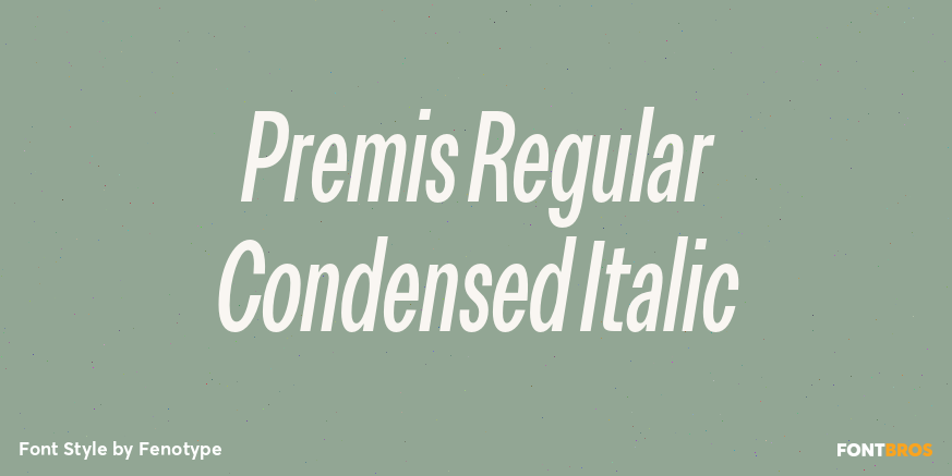Premis Regular Condensed Italic Font Poster #1