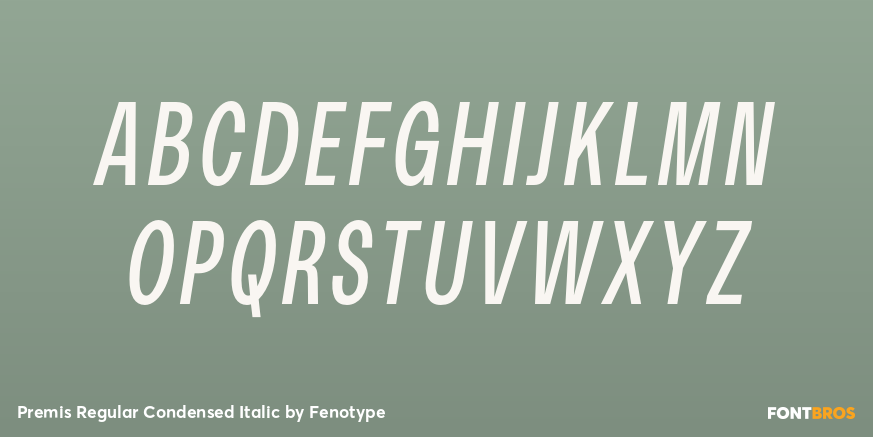 Premis Regular Condensed Italic Font Poster #1