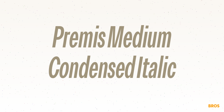 Premis Medium Condensed Italic Font Poster #1