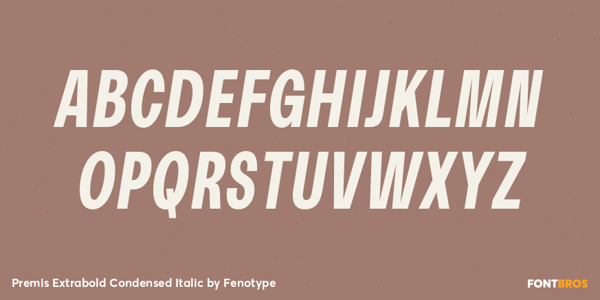 Premis Extrabold Condensed Italic Font Poster #2