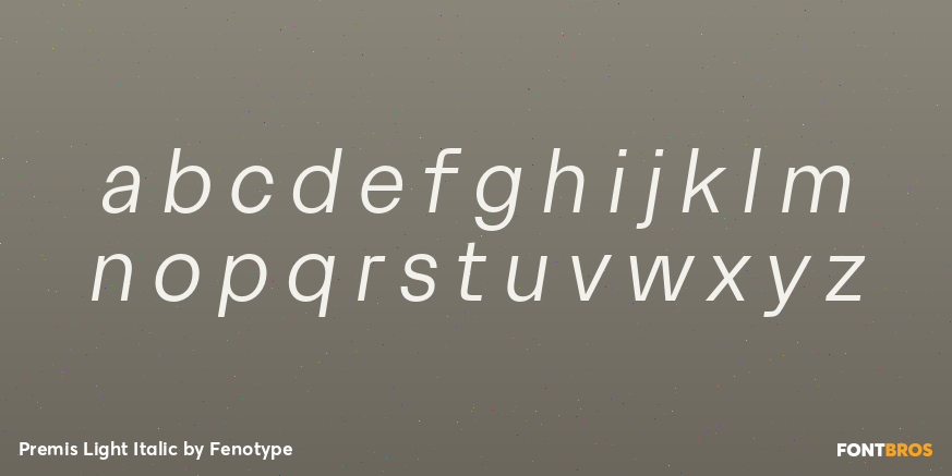 Premis Light Italic Font Poster #1