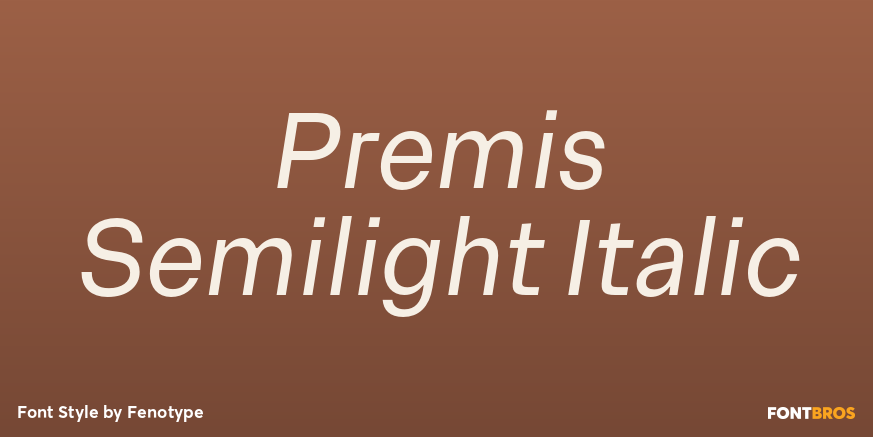 Premis Semilight Italic Poster