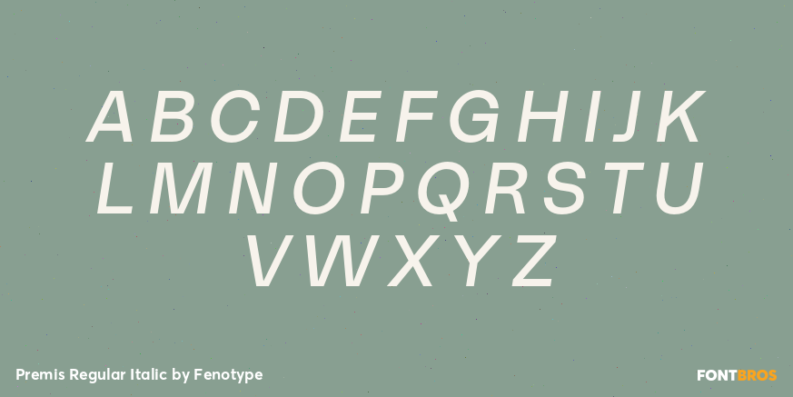 Premis Regular Italic Font Poster #2