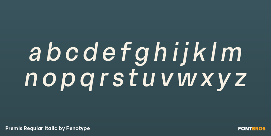 Premis Regular Italic Font Poster #3