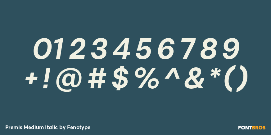 Premis Medium Italic Font Poster #4
