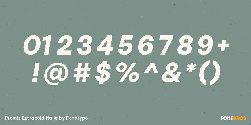 Premis Extrabold Italic Font Poster #4