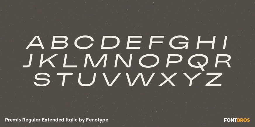 Premis Regular Extended Italic Font Poster #2