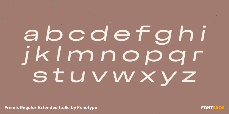 Premis Regular Extended Italic Font Poster #3