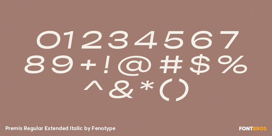 Premis Regular Extended Italic Font Poster #4