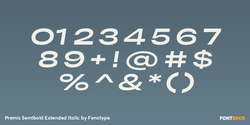 Premis Semibold Extended Italic Font Poster #1