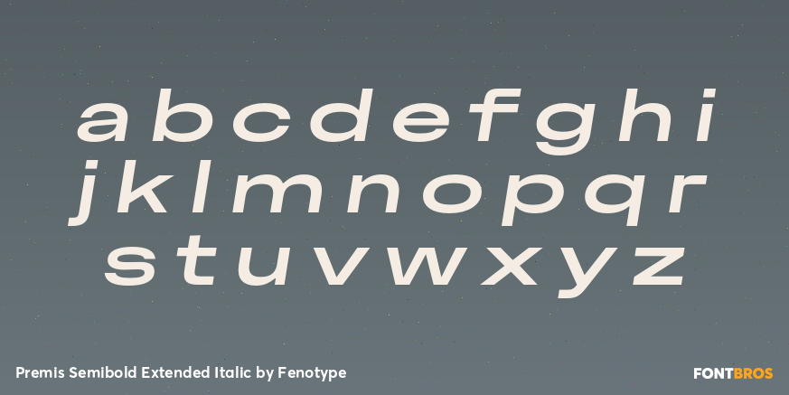 Premis Semibold Extended Italic Font Poster #1