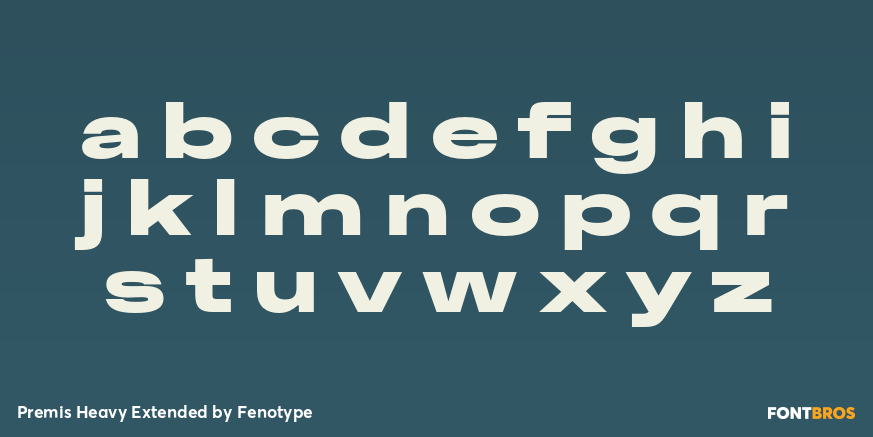 Premis Heavy Extended Font Poster #3