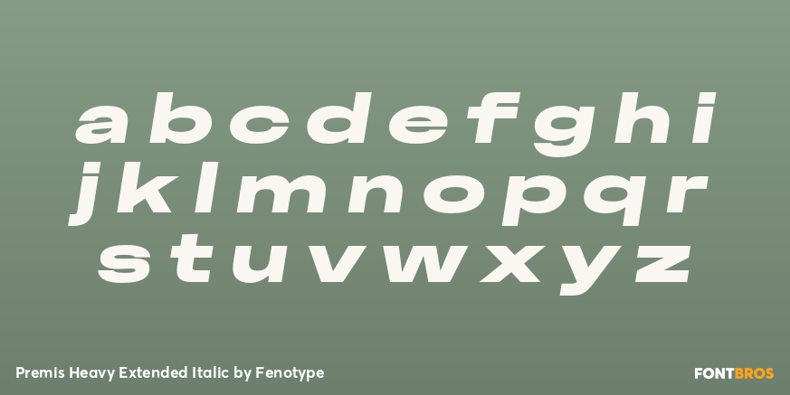 Premis Heavy Extended Italic Font Poster #3
